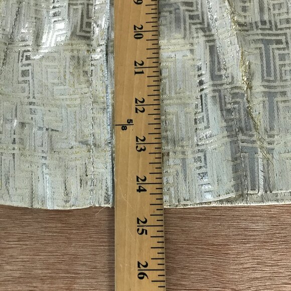 Tory Burch Blouse Women 4 Gold Silver Geometric Sleeveless Silk Polyester Preppy - Picture 6 of 11